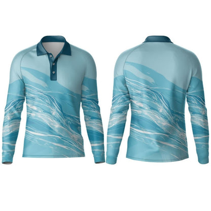 Kids Fishing Golfer Long Sleeve | Raglan Sleeve
