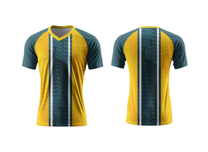 Kids V-Neck Short Sleeve Soccer Shirt | Raglan Sleeves