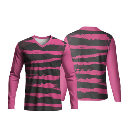 V-Neck Long Sleeve Soccer Shirt | Fitted Sleeves