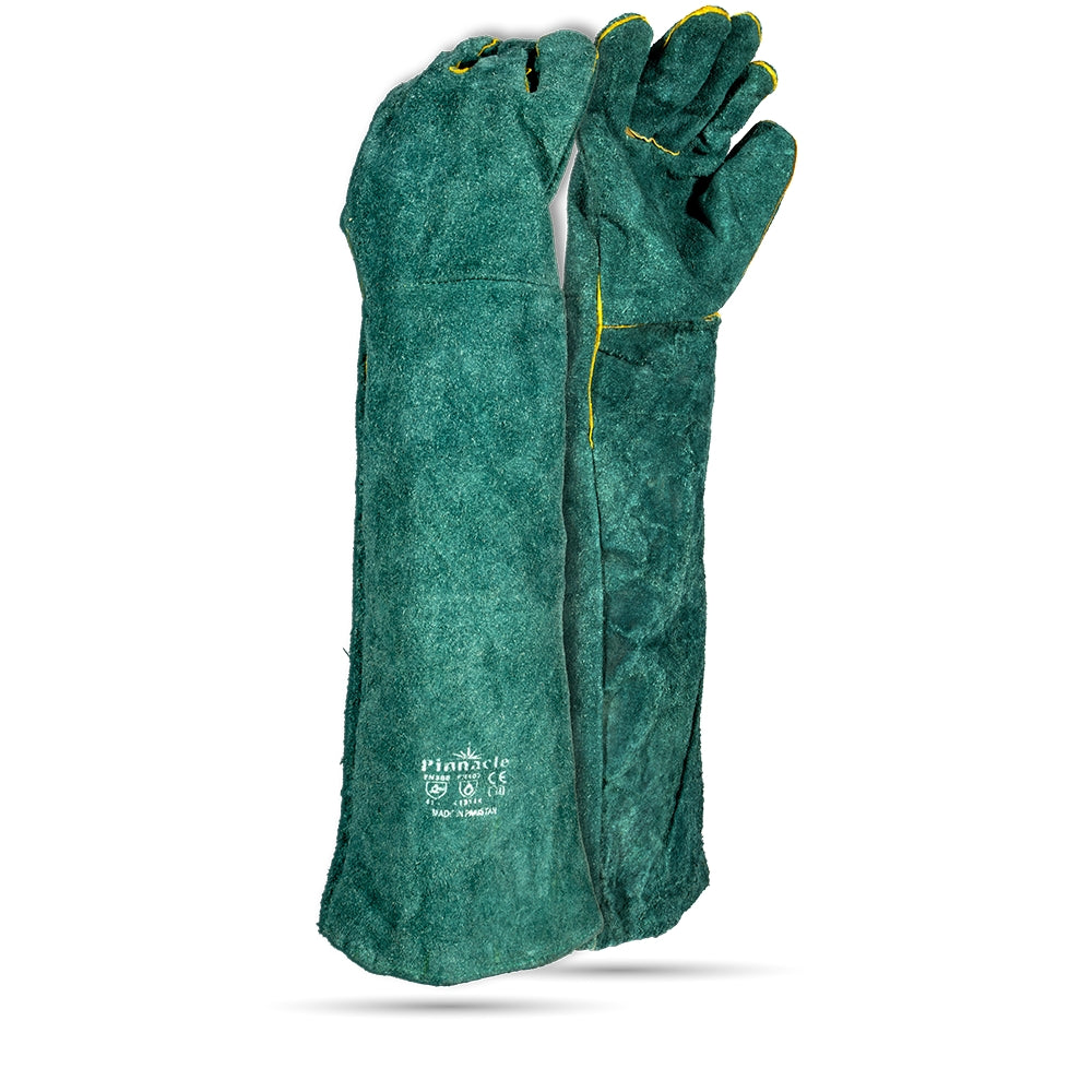 Green Lined Leather Glove 16  Shoulder – Pack Of 12 Pairs