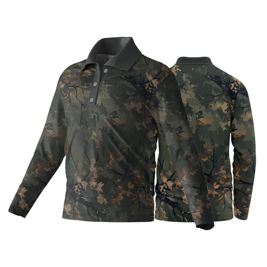Unisex Long Sleeve Golf Shirt | Sport Tec | Camo Design