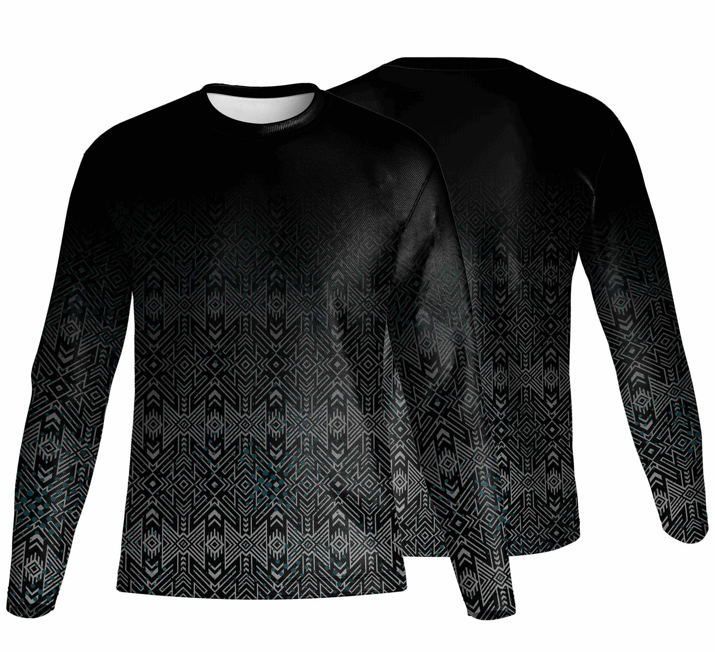 Unisex Long Sleeve Crew Neck T-Shirt | Drop Needle Square | Africa Design