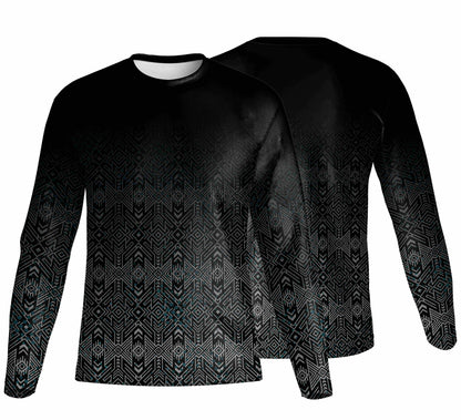 Unisex Long Sleeve Crew Neck T-Shirt | Drop Needle Square | Africa Design