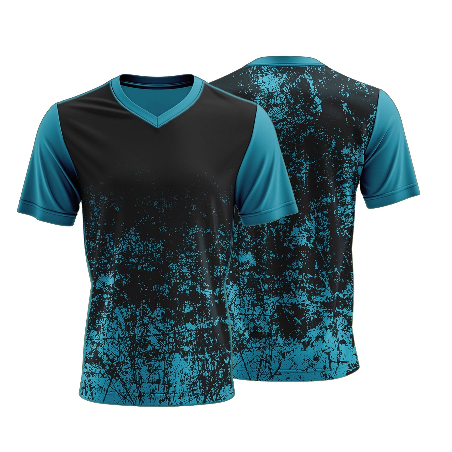Unisex Short Sleeve V-Neck T-Shirt | Drop Needle Square | Sport Design