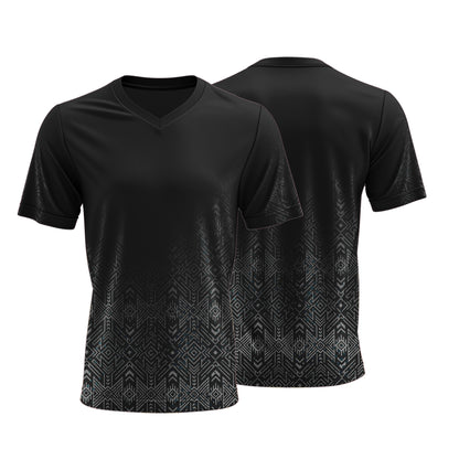 Unisex Short Sleeve V-Neck T-Shirt | Drop Needle Square | Africa Design