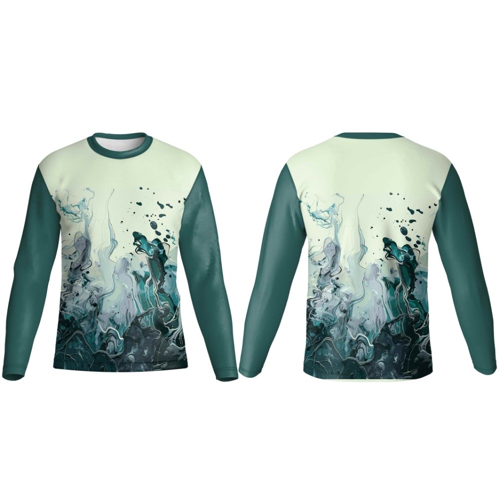 Crew Neck Long Sleeve Fishing T-Shirt | Fitted Sleeve