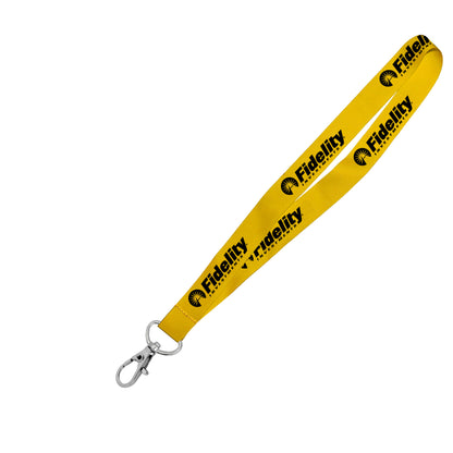 Hi-Viz Lanyard Black Sublimation Print D/Sided with Snap Hook