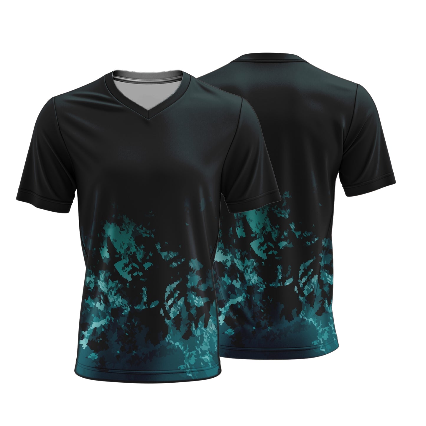 Unisex Short Sleeve V-Neck T-Shirt | Sport Tec | Camo Design