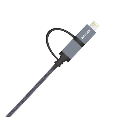 AC330 Micro USB + 8pin Charge &amp; Sync MFI Braided Cable