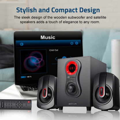SM040 2.1CH 20W Multimedia Speaker, Bluetooth SD Card USB FM Remote