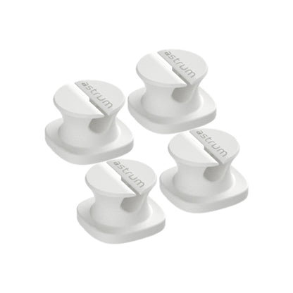 CO060 Mini Cable Organizer Clips – 4 Piece Set for Cable Management - White