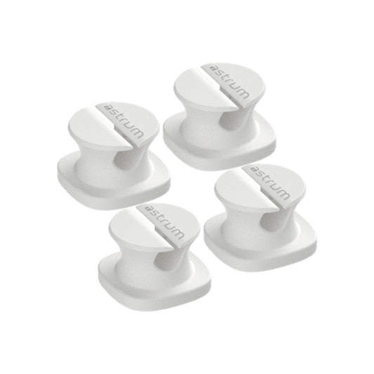 CO060 Mini Cable Organizer Clips – 4 Piece Set for Cable Management - White
