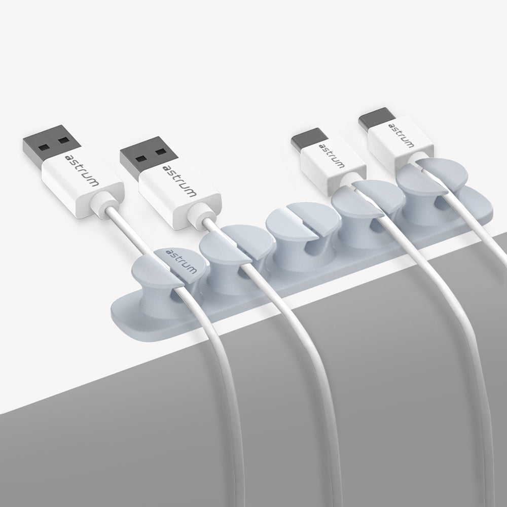 CO110 Cable Organizer Clips - 5 Bays, 4 Storage Compartments - Blue