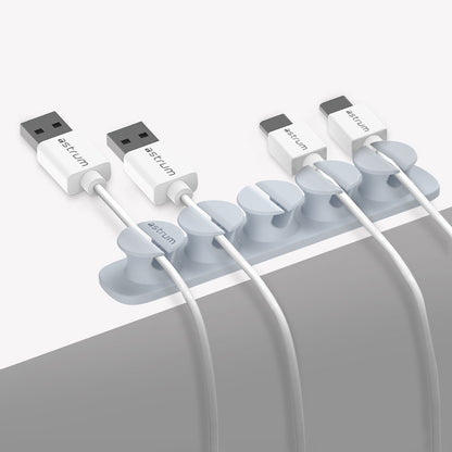 CO110 Cable Organizer Clips - 5 Bays, 4 Storage Compartments - Blue