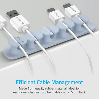 CO110 Cable Organizer Clips - 5 Bays, 4 Storage Compartments - Blue