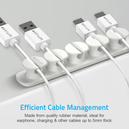 CO110 Cable Organizer Clips - 5 Bays, 4 Storage Compartments - White