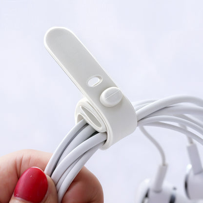 CO210 10-Pack Silicon Cable Organizer Straps for Efficient Cable Management and Organization