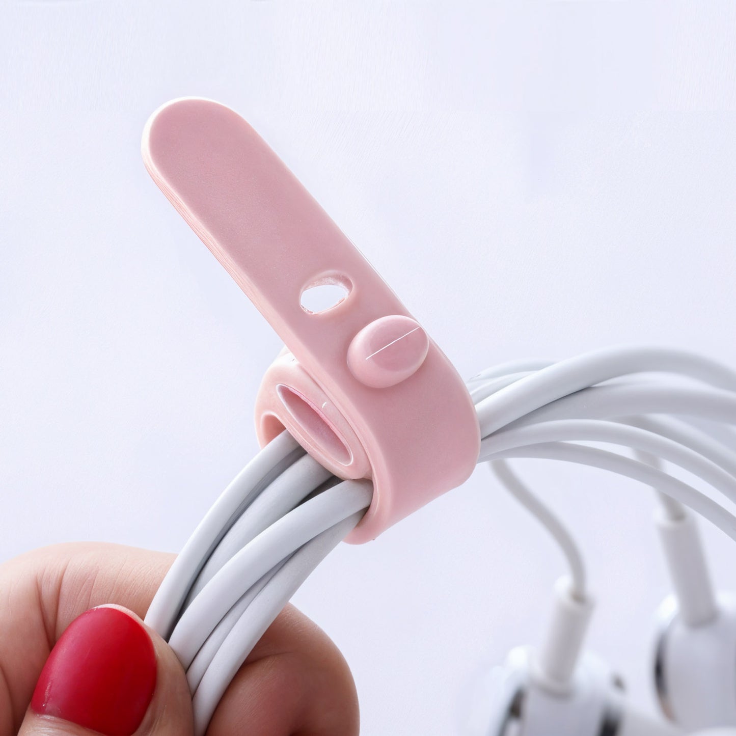 CO210 10-Pack Silicon Cable Organizer Straps for Efficient Cable Management and Organization
