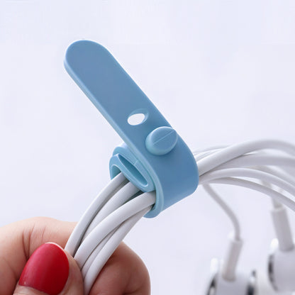 CO210 10-Pack Silicon Cable Organizer Straps for Efficient Cable Management and Organization