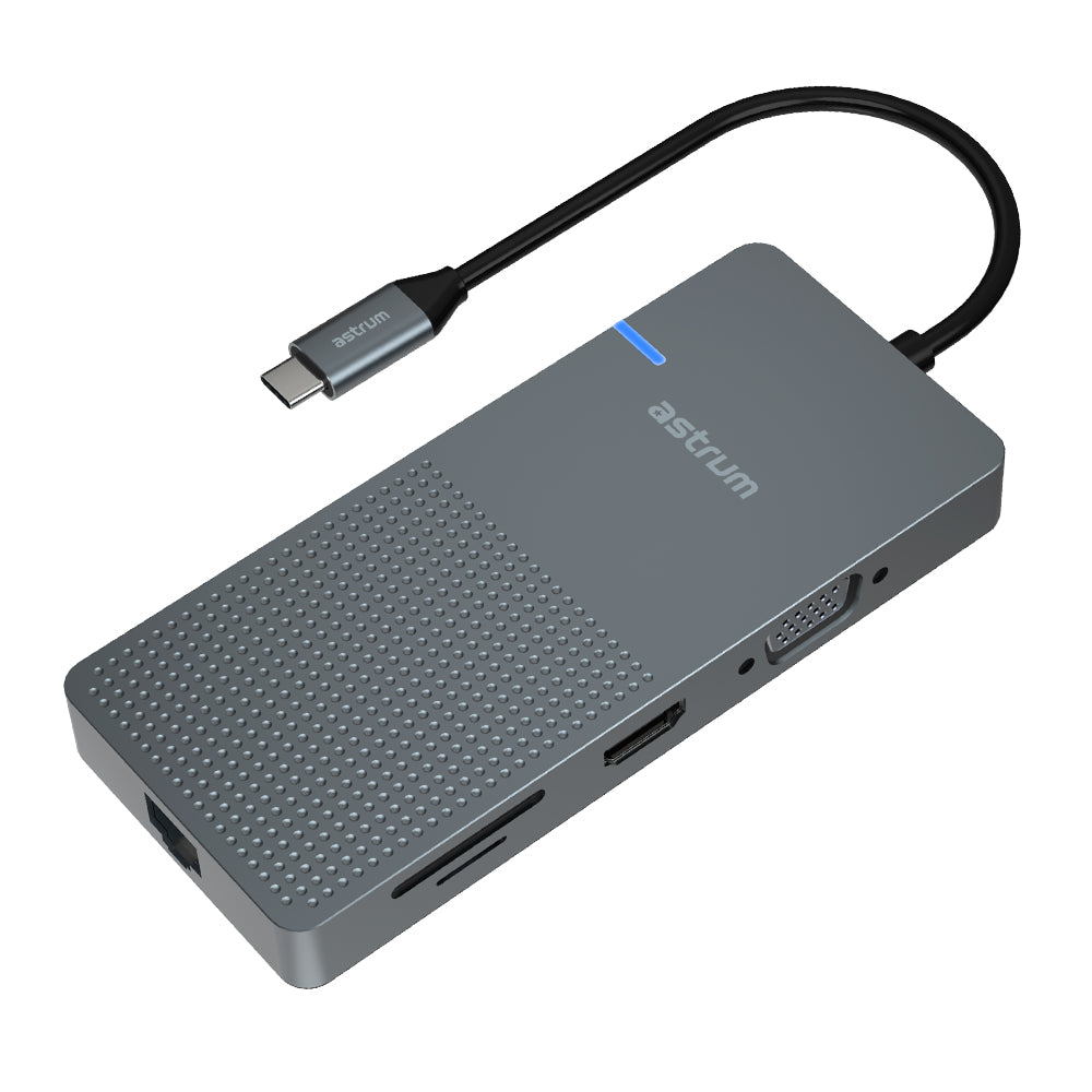 9 in 1 USB-C HDMI VGA RJ45 TF PD - DA090