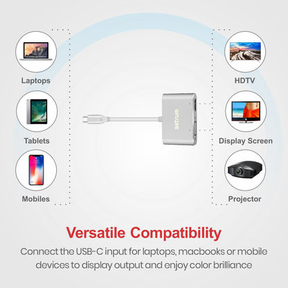 USB-C to VGA &amp; HDMI Adapter | 4K HDMI + 1080P VGA -  DA660