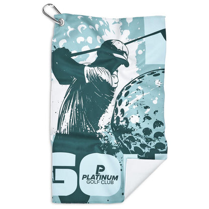 Pre-Printed Sample Hoppla Clubhouse Golf Towel - Single Sided  Branding