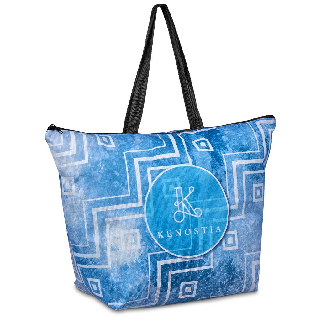 Hoppla Skyline Recycled PET Shopper Bag with Zip - Eco-Friendly Stitch-Bond Design