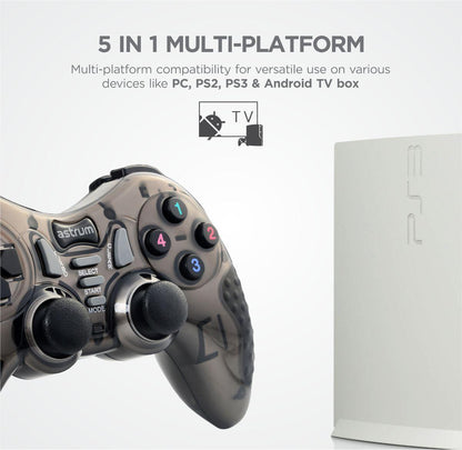 GW520 5 in 1 Wireless Dual Shock Joystick Gamepad