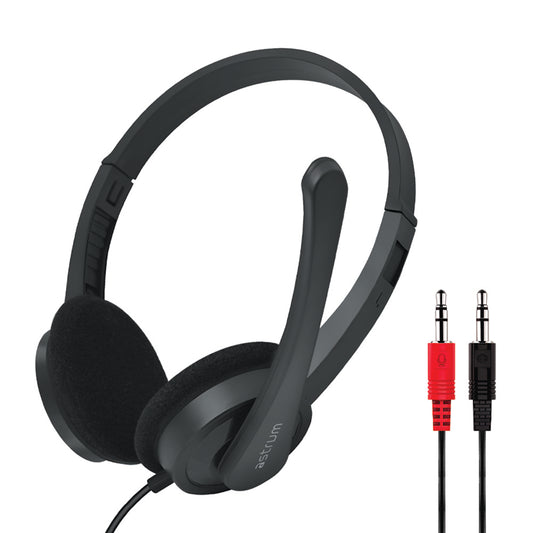 HS240 On-Ear Wired Stereo Headset with Flex Mic Dual 3.5mm Aux
