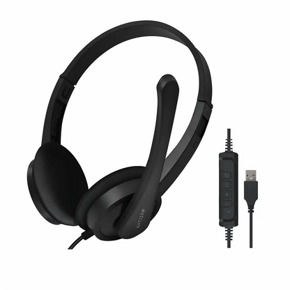 On-Ear Wired USB Headset with Rotating Mic for Chat & Gaming - HU640 - 1Pack