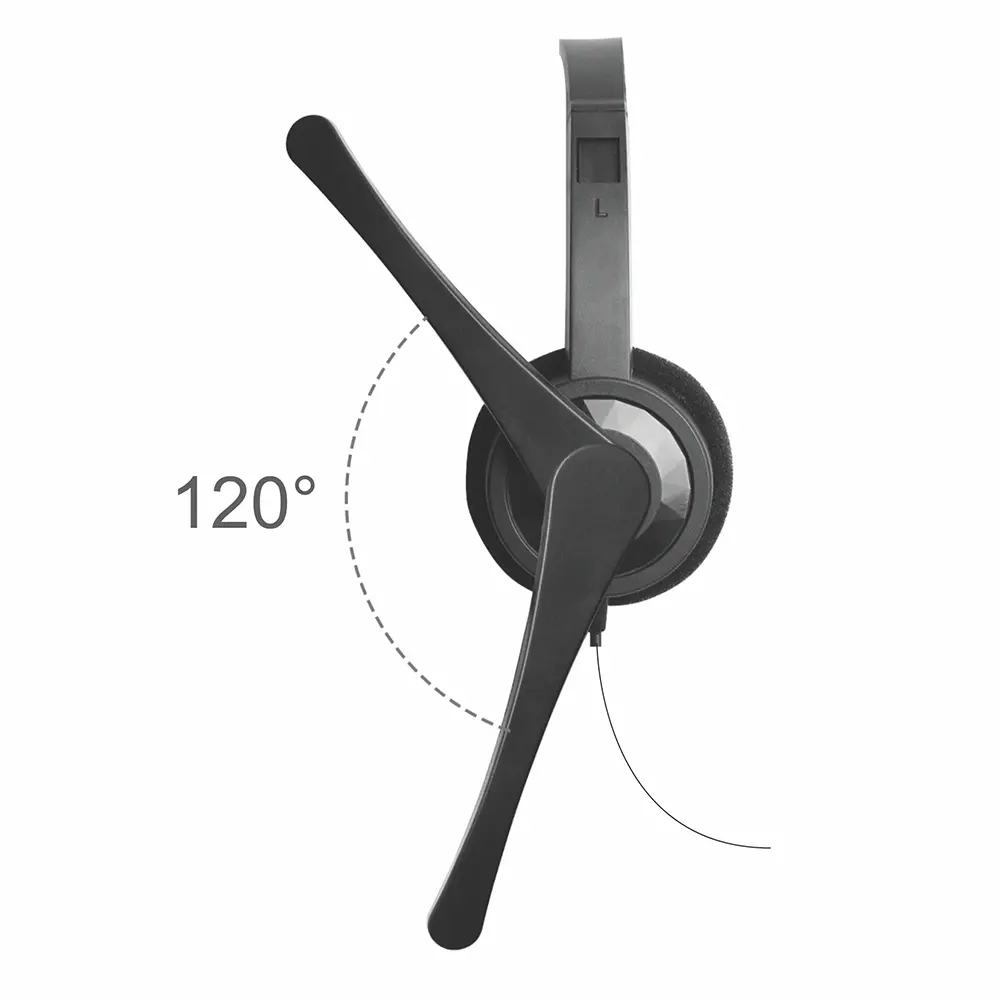 On-Ear Wired USB Headset with Rotating Mic for Chat & Gaming - HU640 - 1Pack