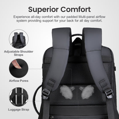 LB310 Backpack PU Travel Expend Black
