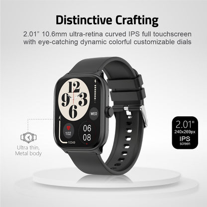 MT310 Smart Watch 2.01" HD IPX68 with BT Calls Sports HR BP BO - Blue