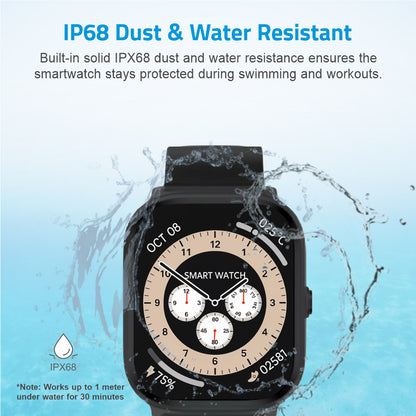MT310 Smart Watch 2.01" HD IPX68 with BT Calls Sports HR BP BO - Blue