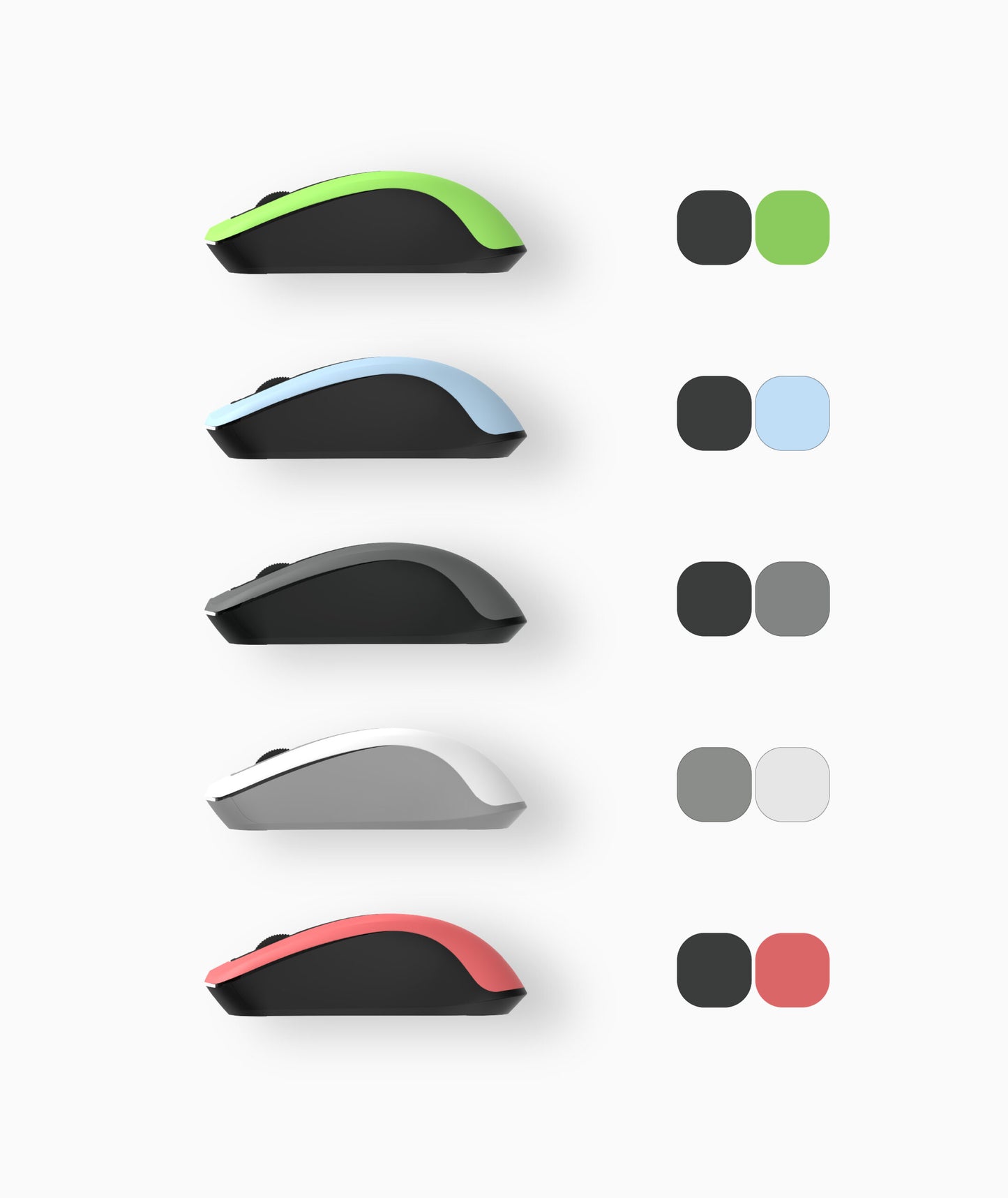USB Wired Optical Mouse-3 buttons,1200 DPI, Plug & Play - MU120 - Black, Grey