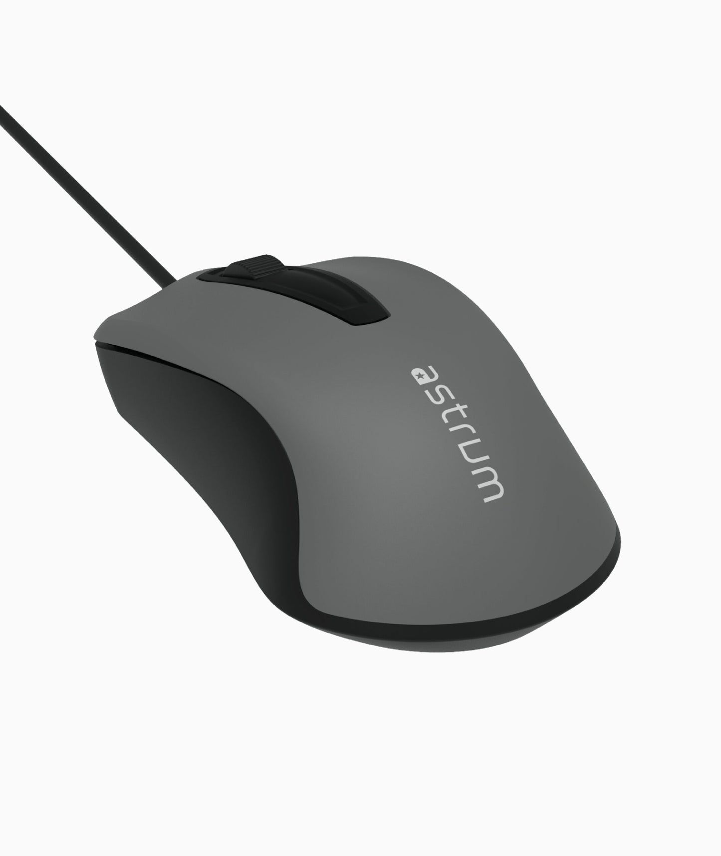 USB Wired Optical Mouse-3 buttons,1200 DPI, Plug & Play - MU120 - Black, Grey