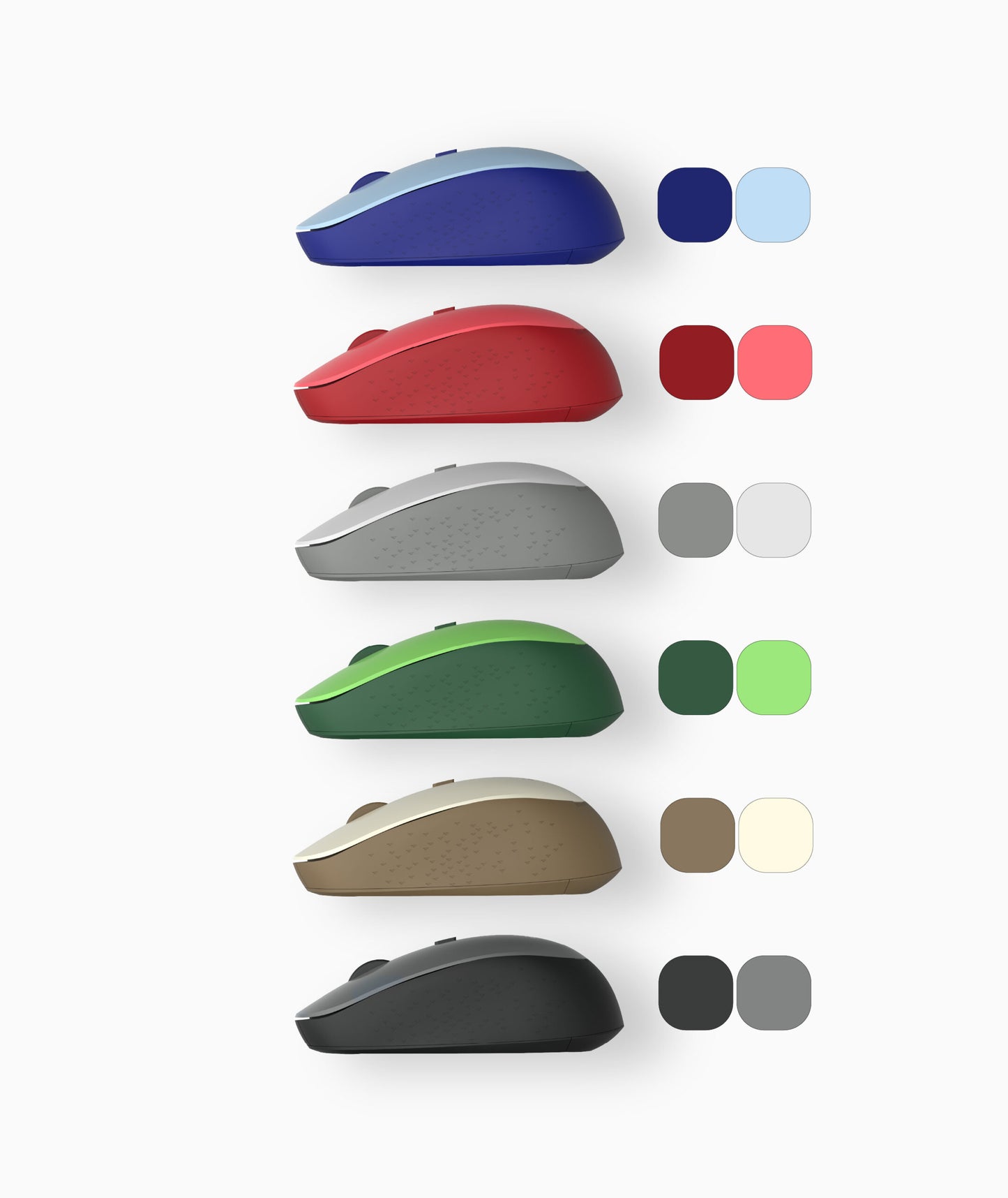 Wireless Optical Mouse -2.4GHz,1600DPI,4 Buttons, Silent Click - MW210 - Blue