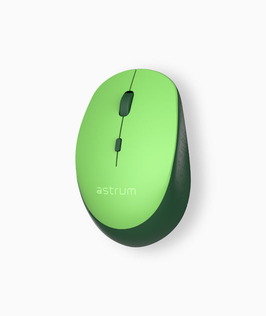 Wireless Optical Mouse -2.4GHz,1600DPI,4 Buttons, Silent Click - MW210 - Green