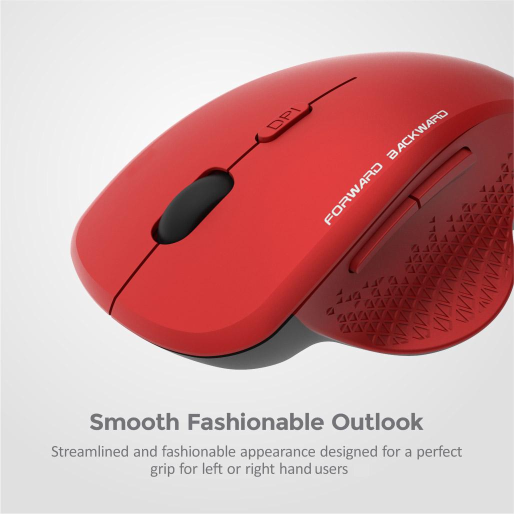 6B Wireless Optical Mouse - MW280 Red