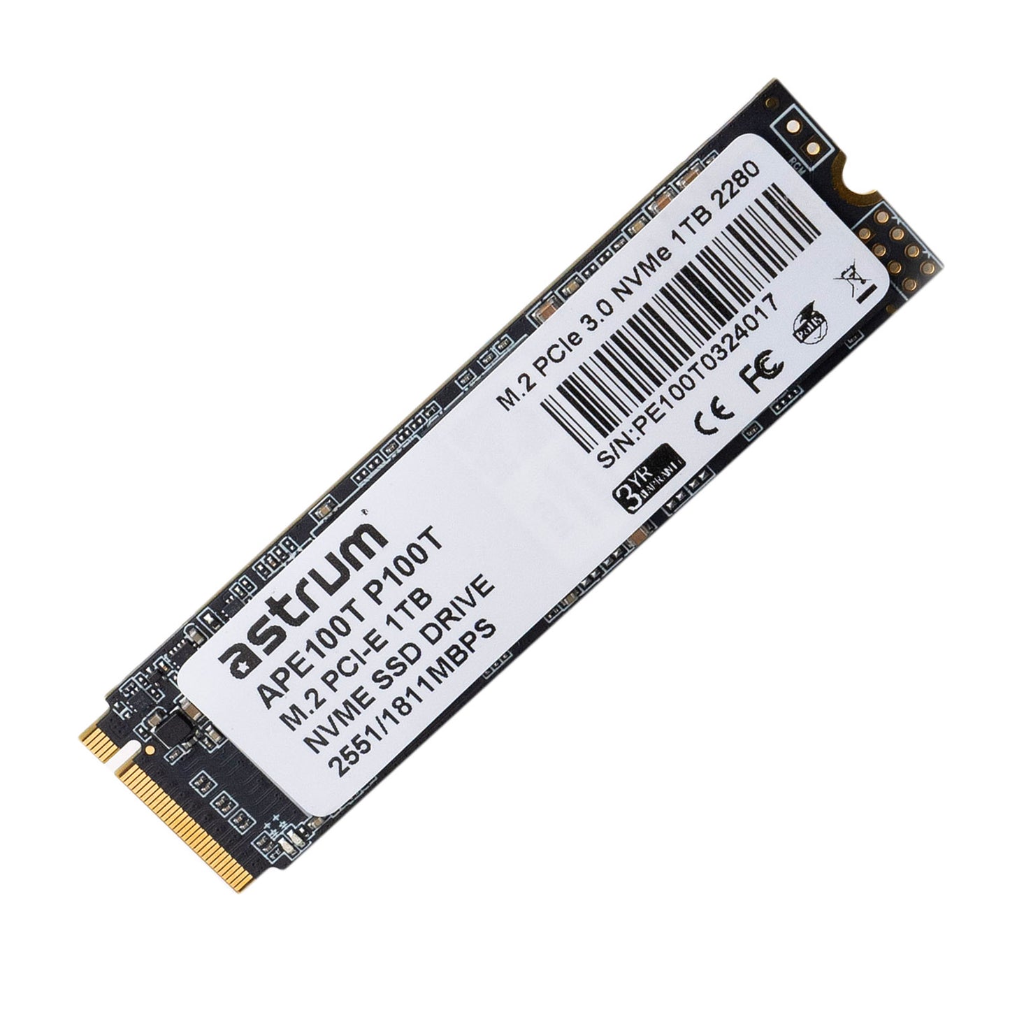 P100T 1TB PCIE-3.0 M.2 Nvme SMI SSD