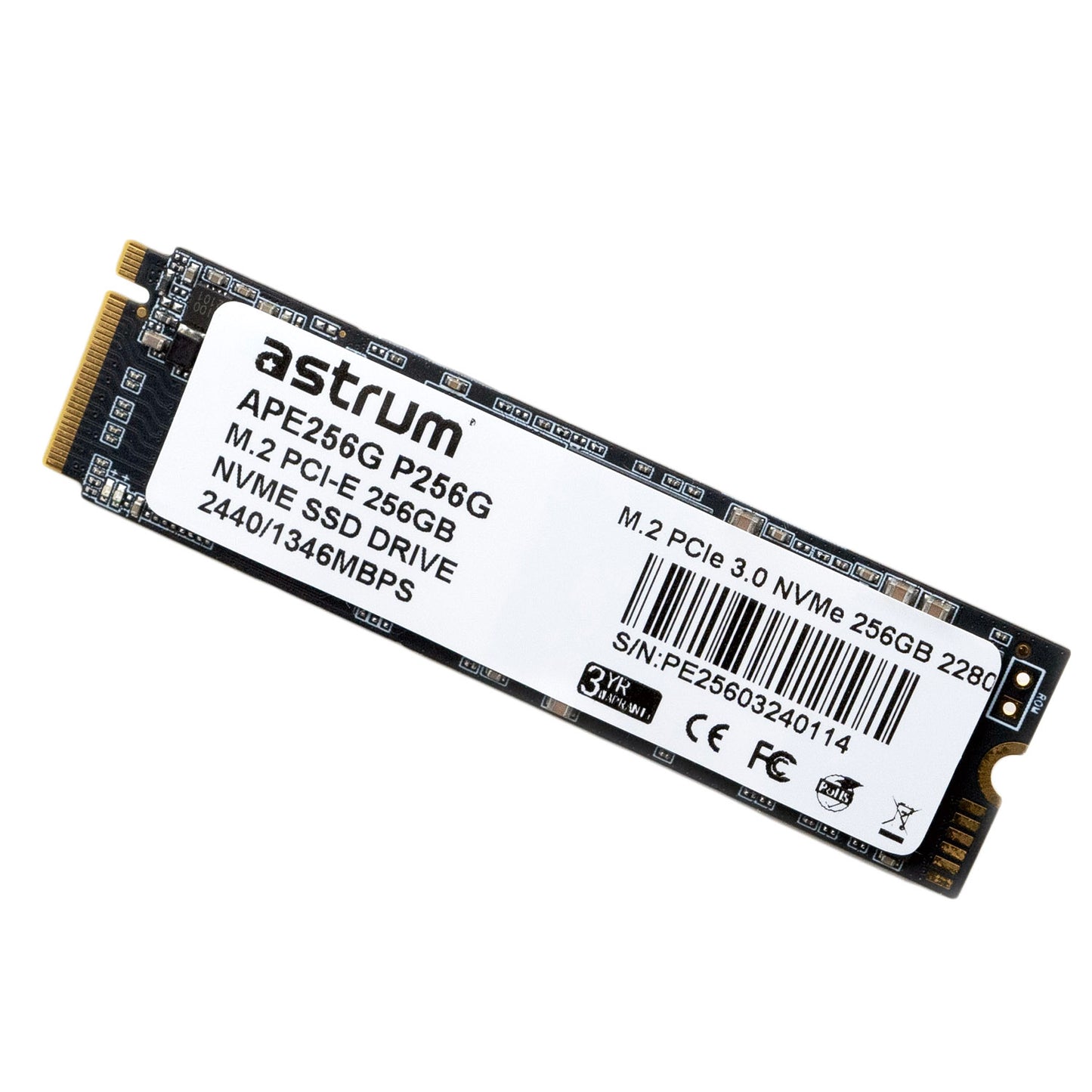 P256G 256GB PCIE-3.0 M.2 Nvme SMI SSD
