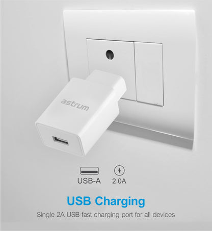 Pro U20 10W USB-A Travel Wall Charger - Black