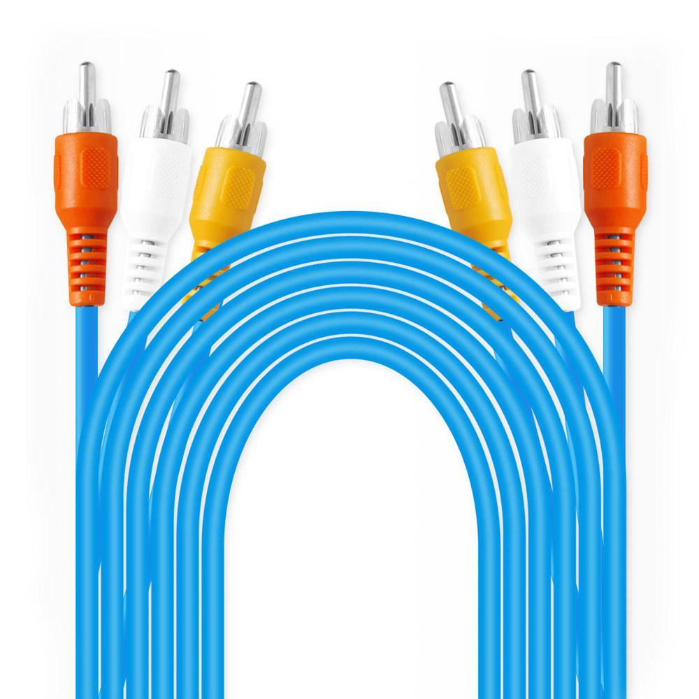 RC301 3RCA Male to Male AV Stereo 1.5m Cable