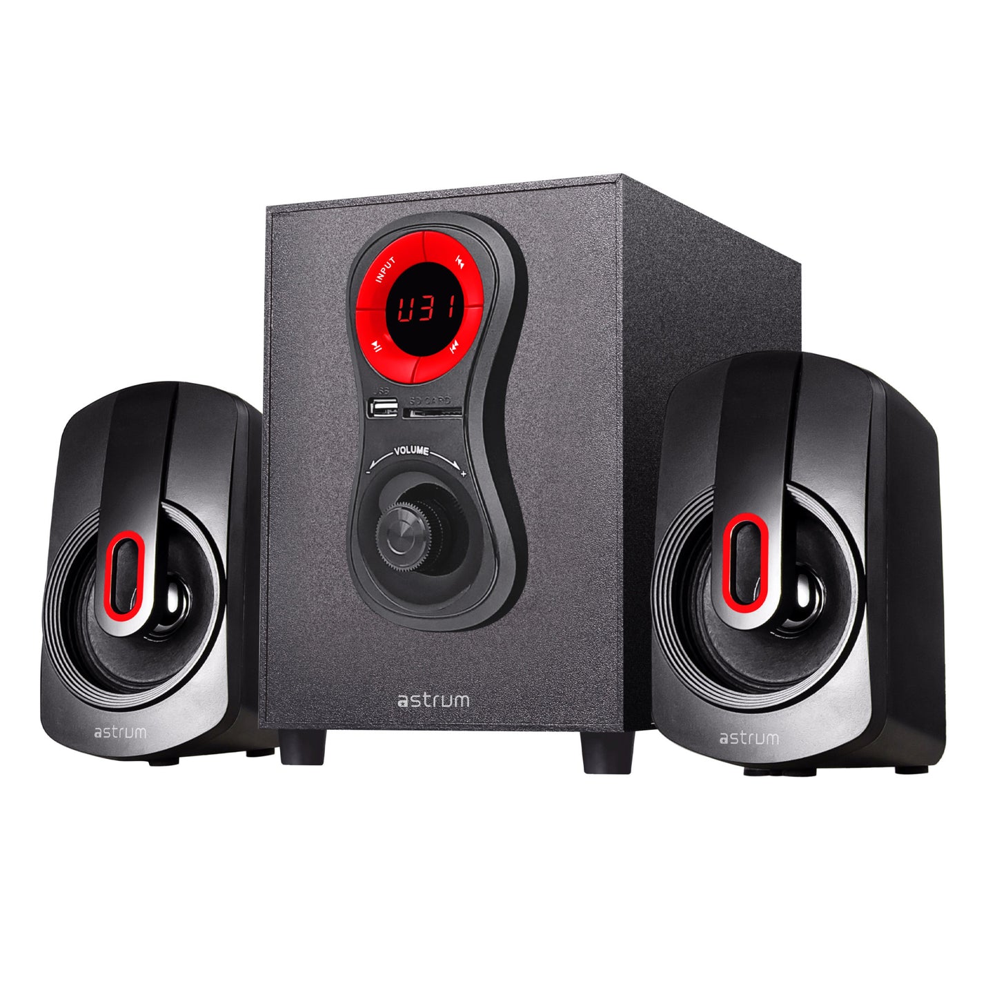 SM040 2.1CH 20W Multimedia Speaker, Bluetooth SD Card USB FM Remote