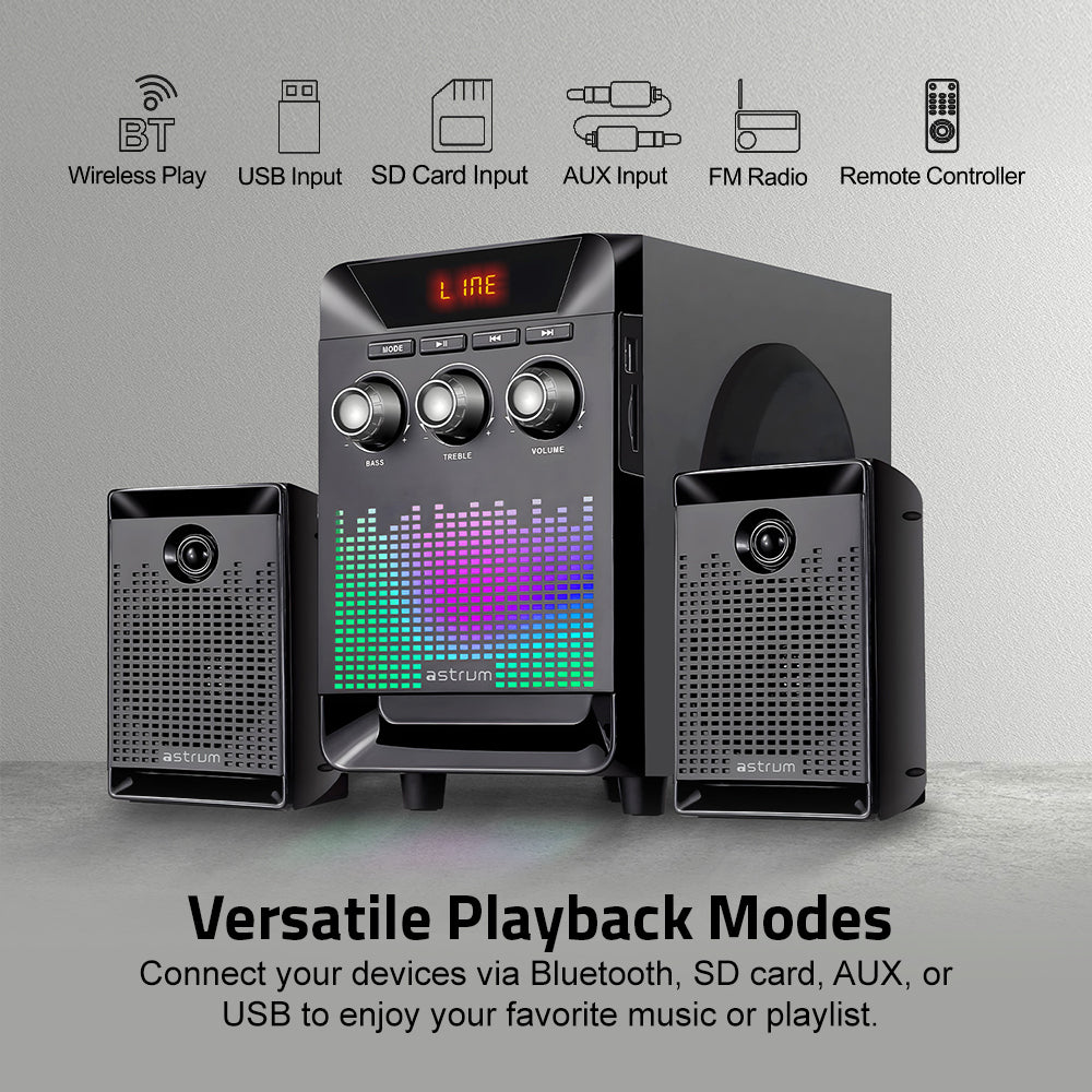 SM330 35W 2.1CH LED Multimedia Speaker Bluetooth SD Card USB FM