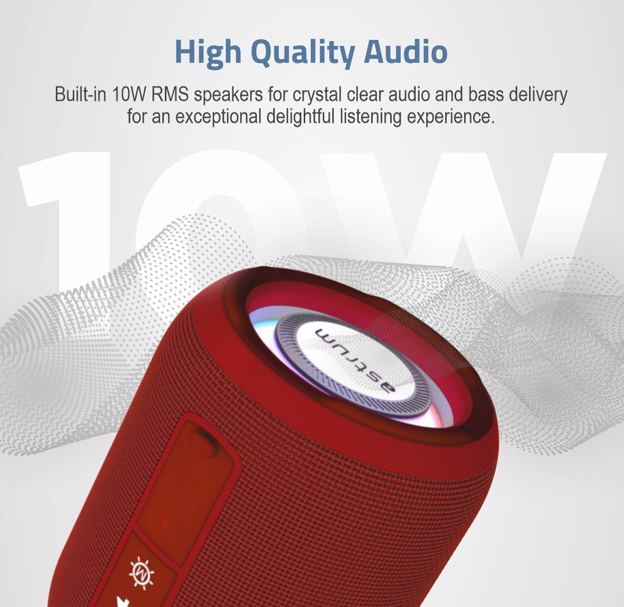 SP110 Portable Bluetooth Speaker 5.3, TF Card FM USB RGB Light TWS