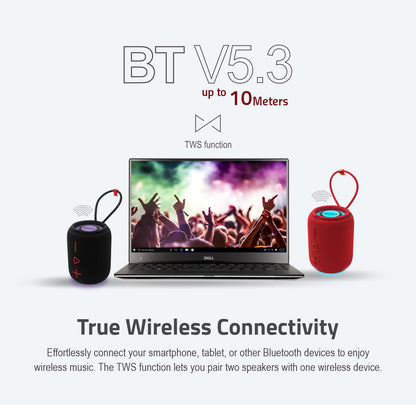 SP110 Portable Bluetooth Speaker 5.3, TF Card FM USB RGB Light TWS
