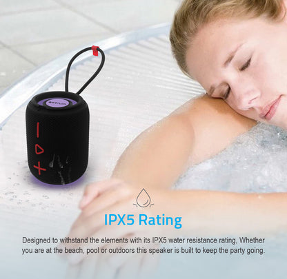 SP110 Portable Bluetooth Speaker 5.3, TF Card FM USB RGB Light TWS