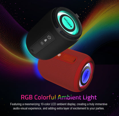 SP110 Portable Bluetooth Speaker 5.3, TF Card FM USB RGB Light TWS