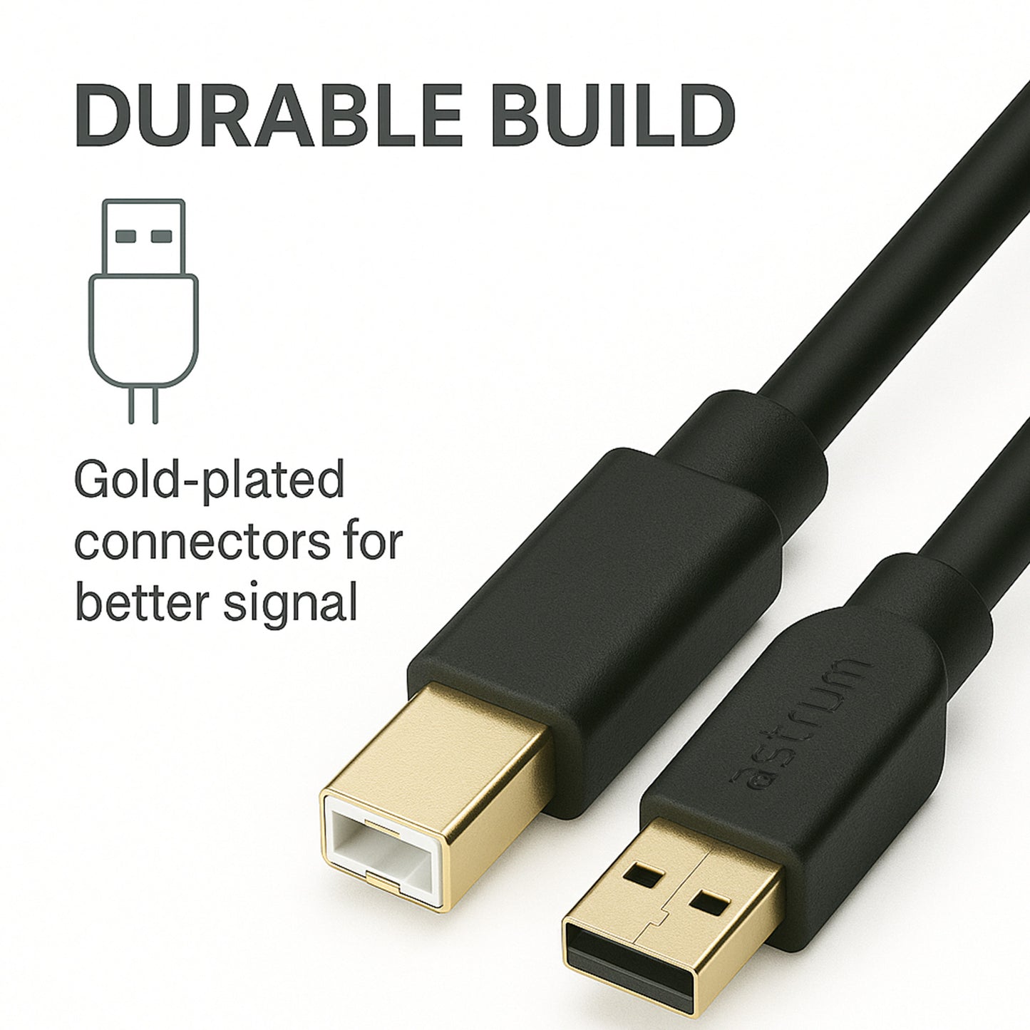 UB201 USB 2.0 Male to Male 1.8m Printer Cable